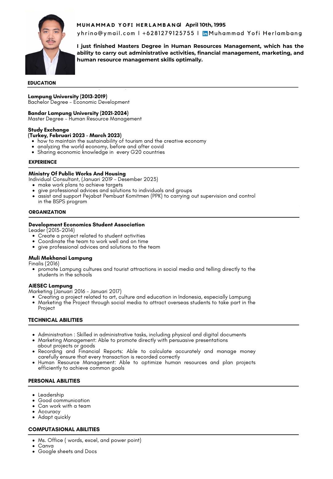 CV Yofi